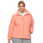 Plus Size Columbia Three Lakes Fleece Jacket, Women's, Size: 1xl, Orange Oth