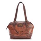 Concept Voyage Map Satchel, Women's, Brown