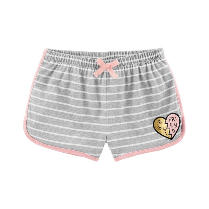 Girls 4-14 Carter's Louge Shorts, Size: 7, Gray Stripe