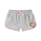 Girls 4-14 Carter's Louge Shorts, Size: 7, Gray Stripe