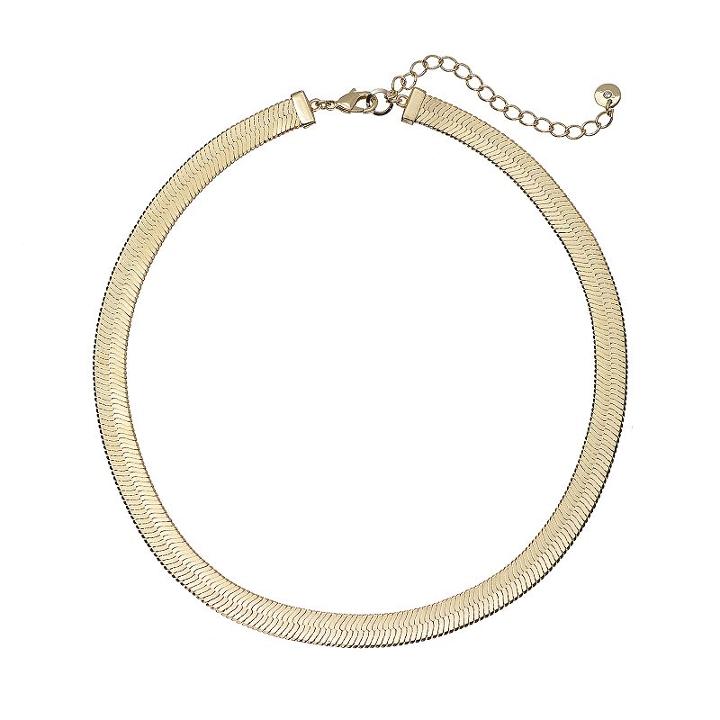 Apt. 9&reg; Herringbone Chain Necklace, Women's, Drk Yellow