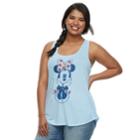 Juniors' Plus Size Disney's Minnie Mouse Americana Tank Top, Size: 3xl, Purple