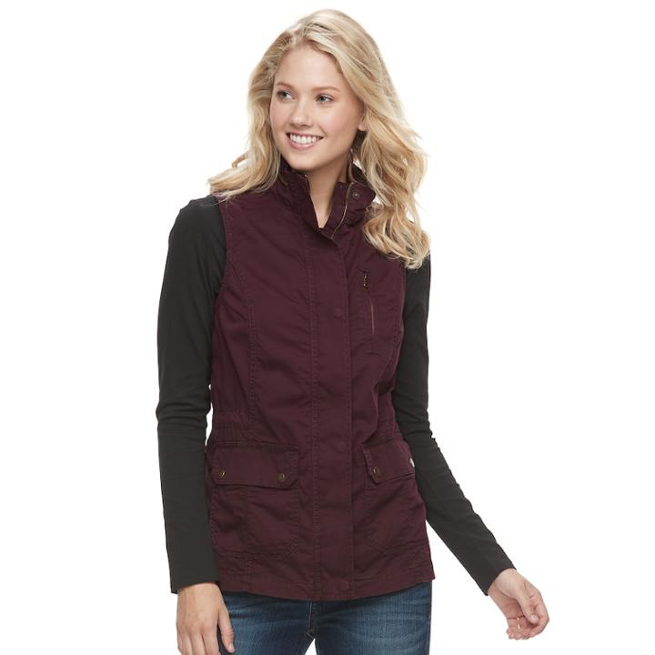 Women's Sonoma Goods For Life&trade; Utility Vest, Size: Medium, Blue (navy)