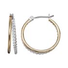 Napier Twist Double Hoop Earrings, Women's, Two Tone
