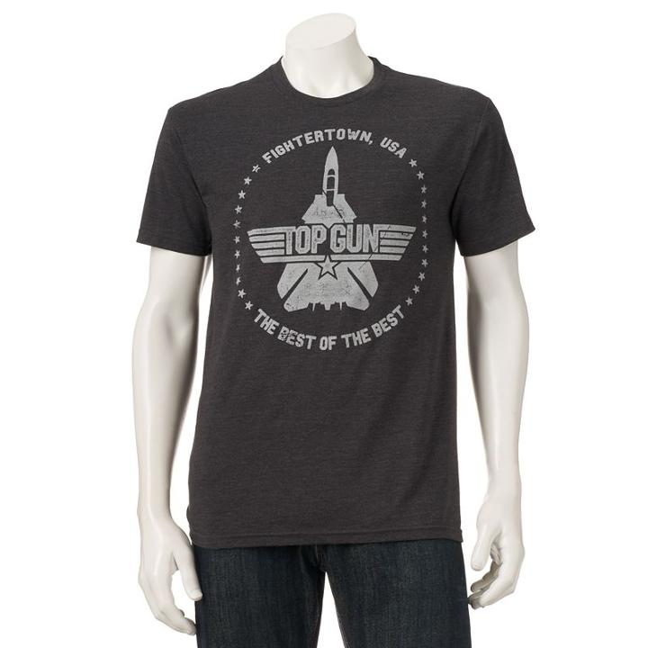 Men's Top Gun Tee, Size: Small, Grey (charcoal)