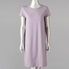 Women's Simply Vera Vera Wang Mixed-media T-shirt Dress, Size: Small, Med Purple