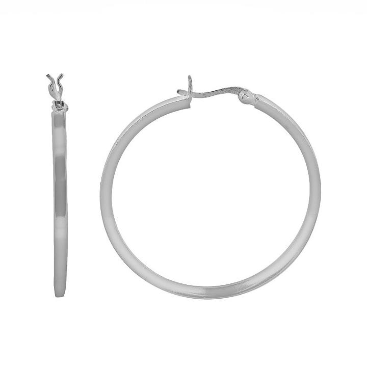 Sterling Silver Hoop Earrings, Women's