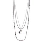 Simply Vera Vera Wang Purple Beaded Tassel Multi Strand Necklace, Women's, Purple Oth