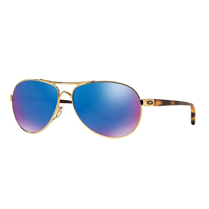 Oakley Feedback Oo4079 59mm Aviator Mirror Polarized Sunglasses, Women's, Med Red