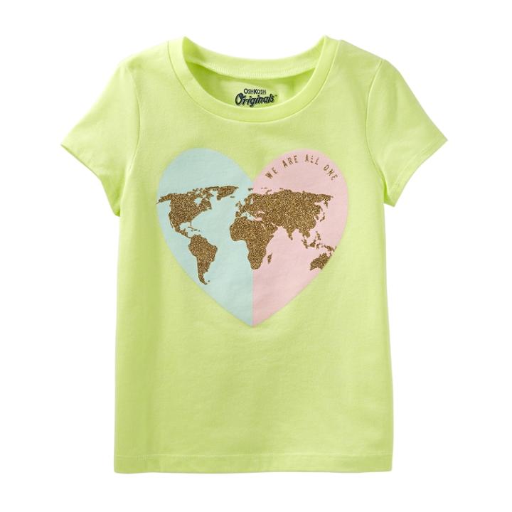 Girls 4-8 Oshkosh B'gosh&reg; We Are All One Tee, Size: 6-6x, Yellow