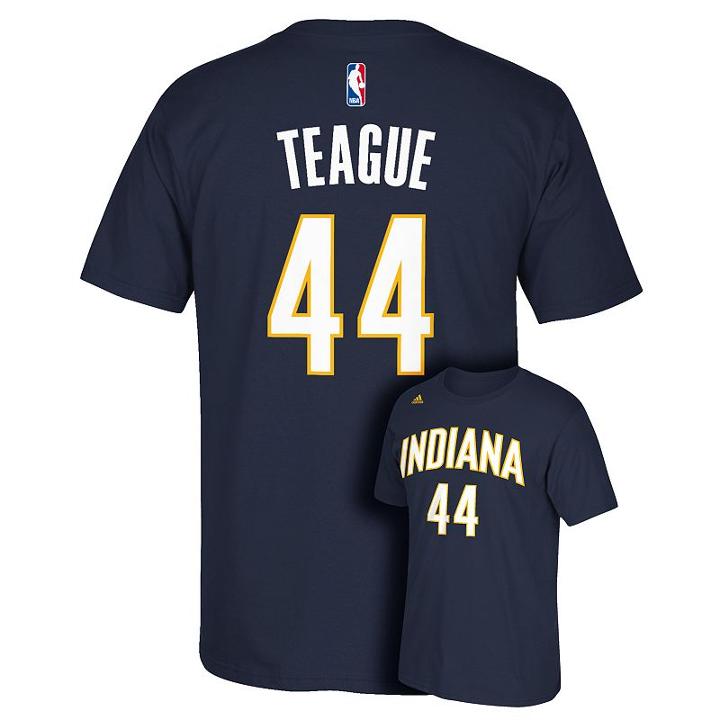 Men's Adidas Indiana Pacers Jeff Teague Player Tee, Size: Large, Blue (navy)