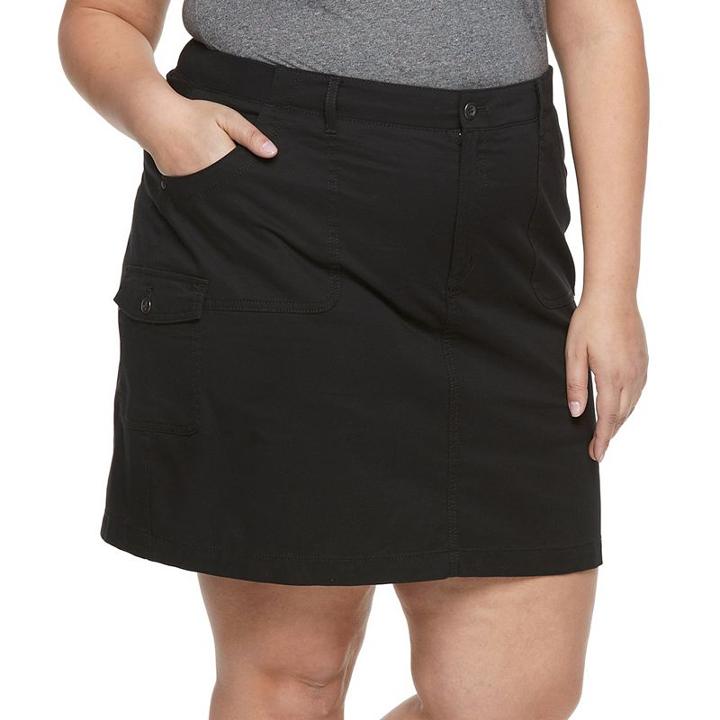 Plus Size Croft & Barrow&reg; Utility Skort, Women's, Size: 16 W, Black