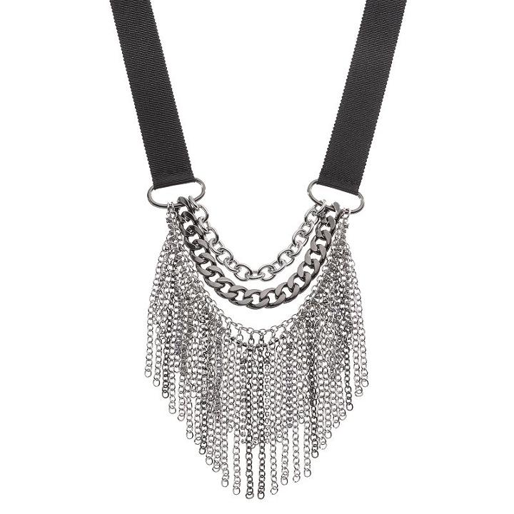 Simply Vera Vera Wang Ribbon Fringe Waterfall Necklace, Women's, Multicolor