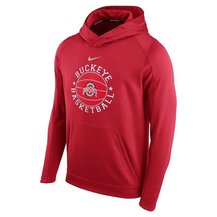 Men's Nike Ohio State Buckeyes Therma-fit Circuit Hoodie, Size: Xxl, Red