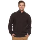 Men's Haggar Regular-fit Textured Mockneck Sweater, Size: Medium, Dark Brown