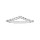 Boston Bay Diamonds 14k White Gold 1/6 Carat T.w. Igl Certified Diamond Chevron Wedding Ring, Women's, Size: 5