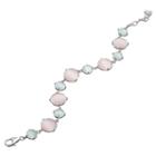 Sterling Silver Lab-created Blue & Pink Cat's-eye Bracelet, Women's, Size: 7, Multicolor