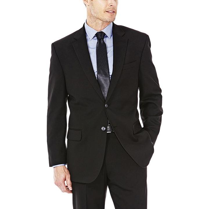 Men's J.m. Haggar Premium Classic-fit Stretch Suit Jacket, Size: 44 Long, Black