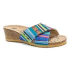 Muk Luks Helene Women's Wedge Sandals, Girl's, Size: 8, Multicolor