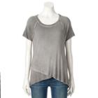 Women's Rock & Republic&reg; Layered Shark-bite Tee, Size: Medium, Black