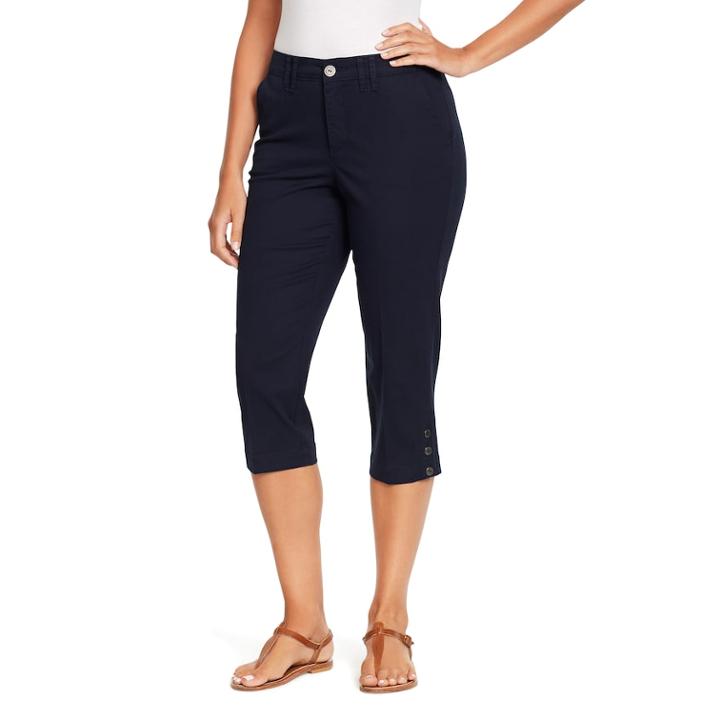 Women's Gloria Vanderbilt Violet Capris, Size: 10, Blue