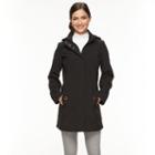 Women's Weathercast Hooded Soft Shell Walker Jacket, Size: Small, Black