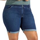 Plus Size Lee Total Freedom Denim Bermuda Shorts, Women's, Size: 25 - Regular, Dark Blue