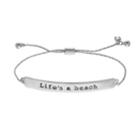Life's A Beach Adjustable Bracelet, Women's, Silver