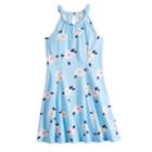 Girls 4-10 Jumping Beans&reg; Pattern Princess Seam Halter Dress, Size: 8, Light Blue