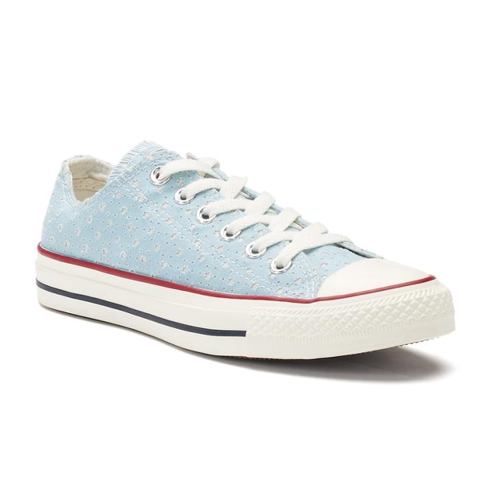 Women's Converse Chuck Taylor All Star Perforated Star Ox Sneakers, Size: M9w11, Light Blue
