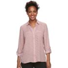 Women's Apt. 9&reg; Convertible Button Tab Blouse, Size: Xs, Lt Purple