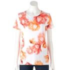 Women's Croft & Barrow&reg; Essential Crewneck Tee, Size: Xxl, Brt Orange