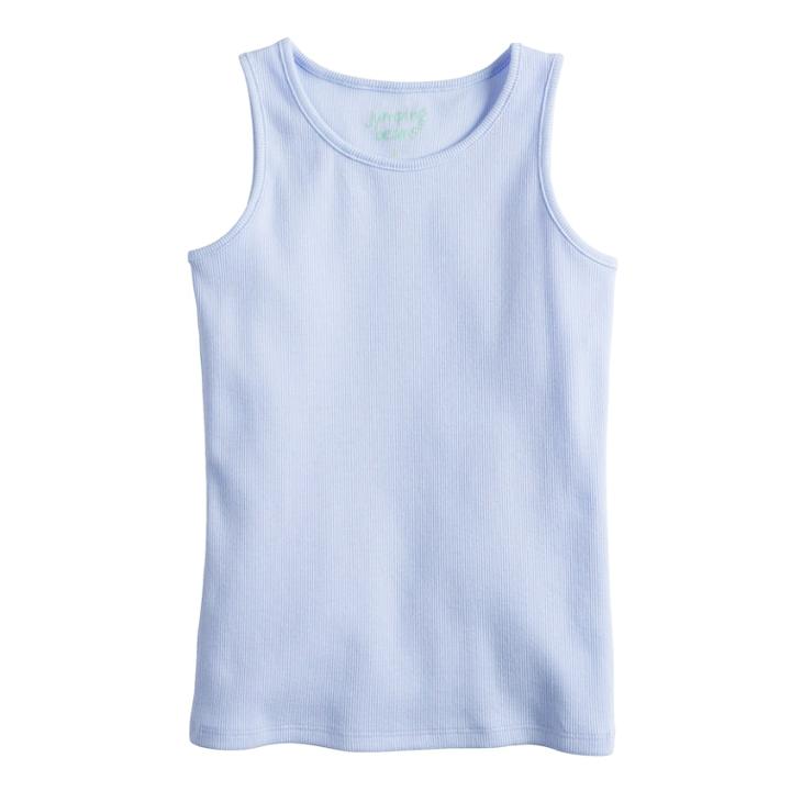 Girls 4-10 Jumping Beans&reg; Basic Solid Ribbed Tank Top, Size: 8, Light Blue
