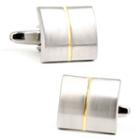 Divided Two Tone Square Cuff Links, Men's, Gold