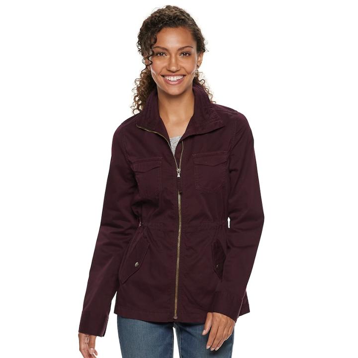 Women's Sonoma Goods For Life&trade; Utility Jacket, Size: Xl, Drk Purple