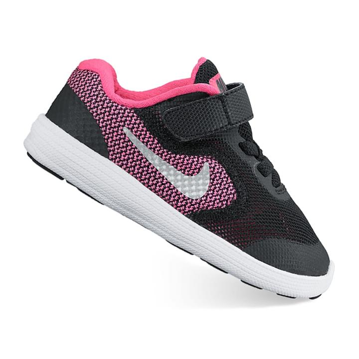 Nike Revolution 3 Toddler Girls' Athletic Shoes, Size: 2t, Black
