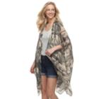 Women's Sonoma Goods For Life&trade; Palm Print Kimono, Black