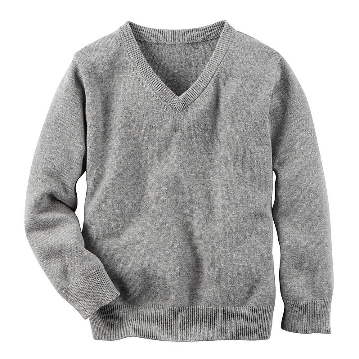 Boys 4-8 Carter's V-neck Sweater, Boy's, Size: 5, Light Grey