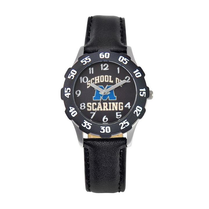 Disney / Pixar Monsters University School Of Scaring Juniors' Leather Watch, Kids Unisex, Black