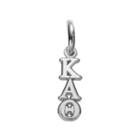 Kappa Alpha Theta, Logoart Sterling Silver Sorority Charm, Women's, Grey