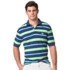 Men's Chaps Classic-fit Striped Stretch Polo, Size: Xxl, Blue