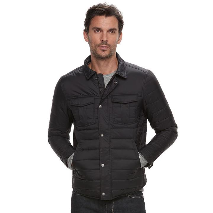 Men's Marc Anthony Slim-fit Lightweight Quilted Puffer Jacket, Size: Medium, Black