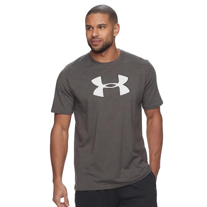 Men's Under Armour Big Logo Tee, Size: Large, Grey (charcoal)
