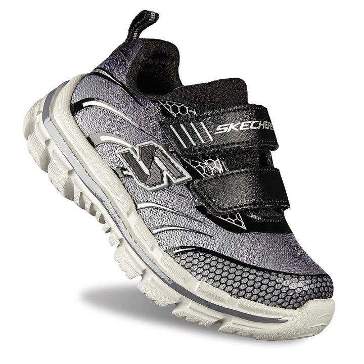 Skechers Nitrate Top Speed Boys' Athletic Shoes, Boy's, Size: 5 T, Dark Grey