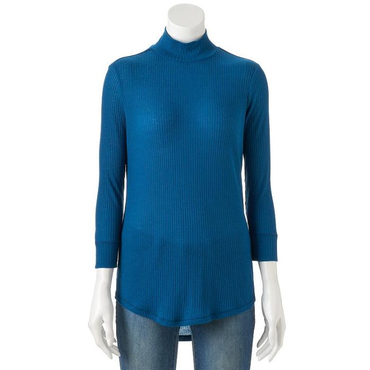 Women's Sonoma Goods For Life&trade; Essential Mockneck Tee, Size: Xl, Blue