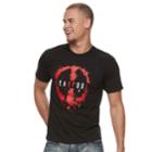 Men's Deadpool Splatter Paint Logo Tee, Size: Xxl, Black