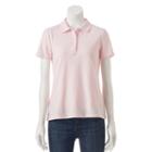 Petite Croft & Barrow&reg; Classic Solid Polo, Women's, Size: Xs Petite, Brt Pink