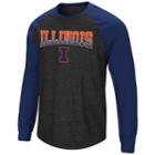 Men's Illinois Fighting Illini Hybrid Ii Tee, Size: Large, Grey (charcoal)