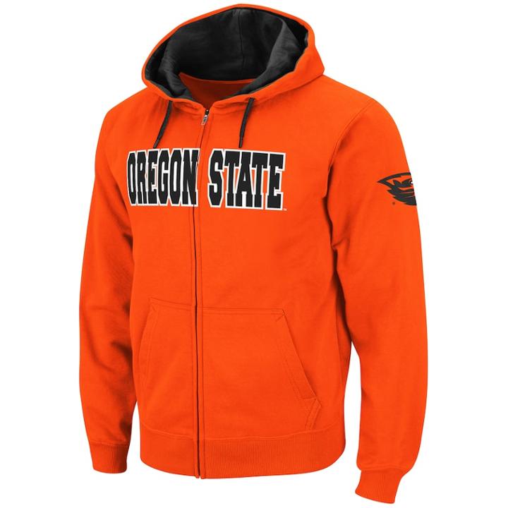 Men's Oregon State Beavers Fleece Hoodie, Size: Large, Drk Orange