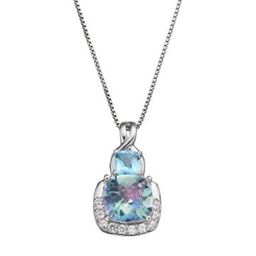 Sterling Silver Cassiopeia & Blue Topaz Pendant Necklace, Women's, Size: 18